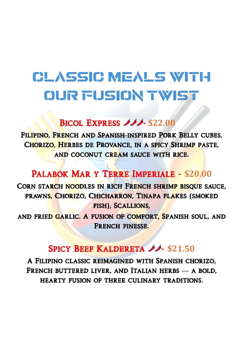 Menu, Pinoy Munchies