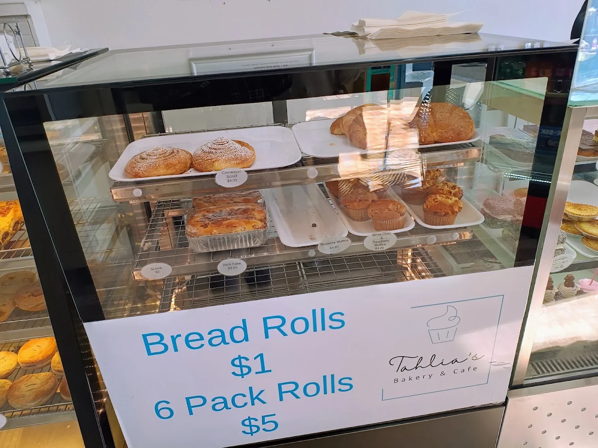 Menu, Tahlia's Bakery and Cafe