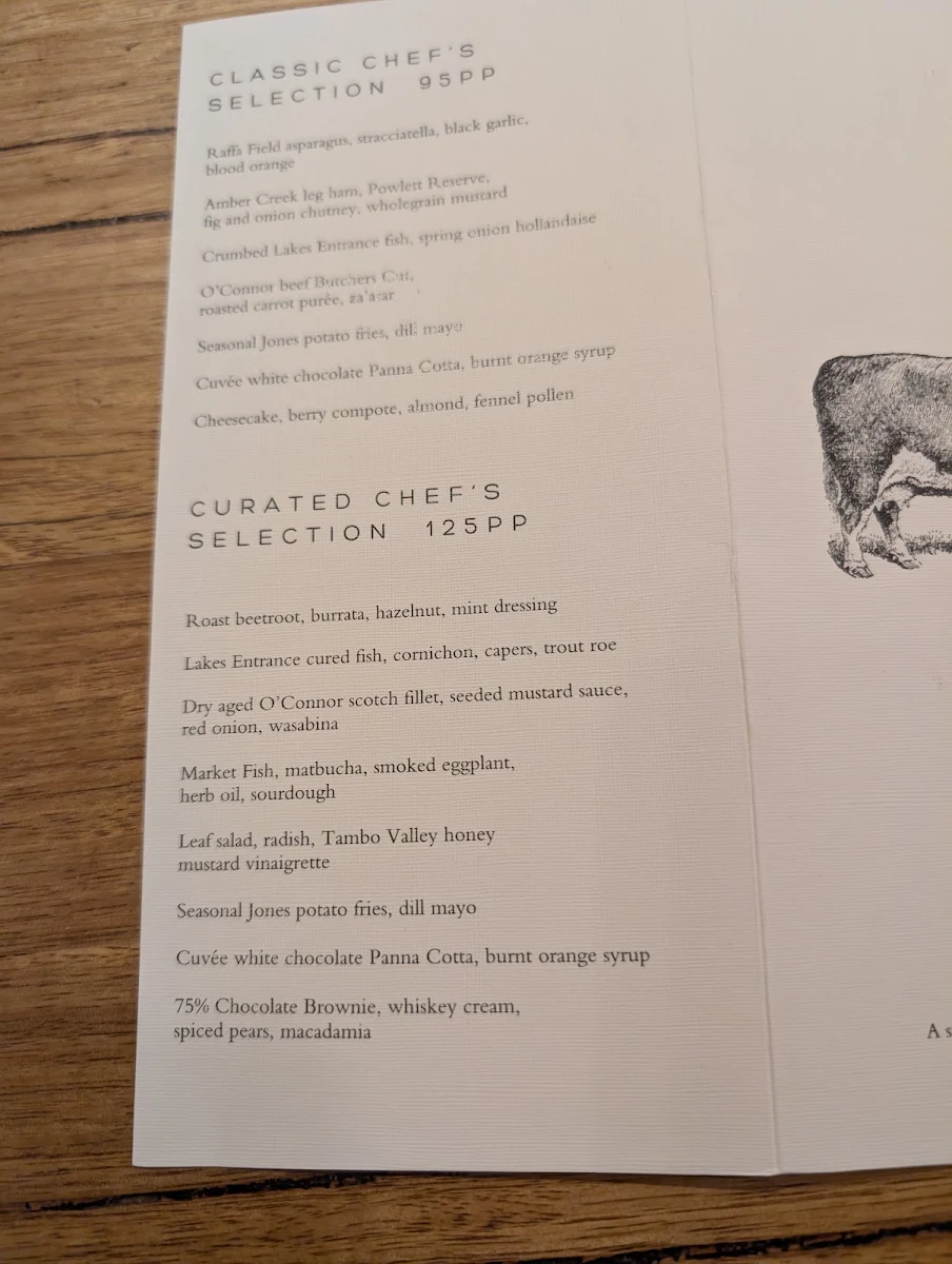 Menu, Farmer's Daughters