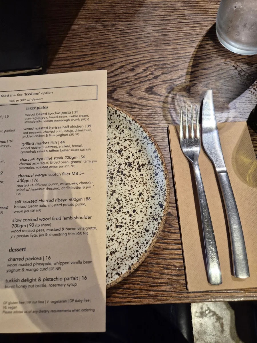 Menu, Ember Social & Dining