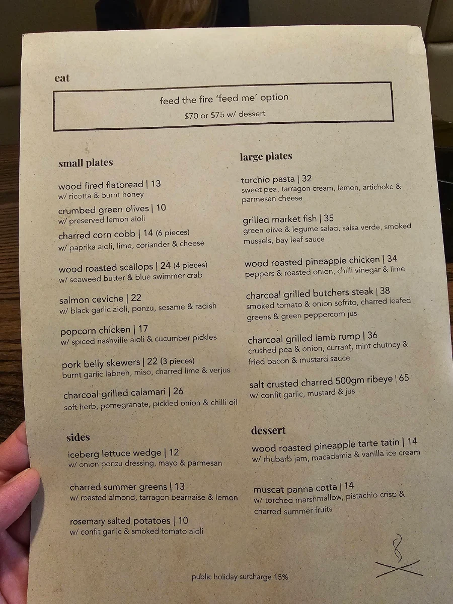 Menu, Ember Social & Dining
