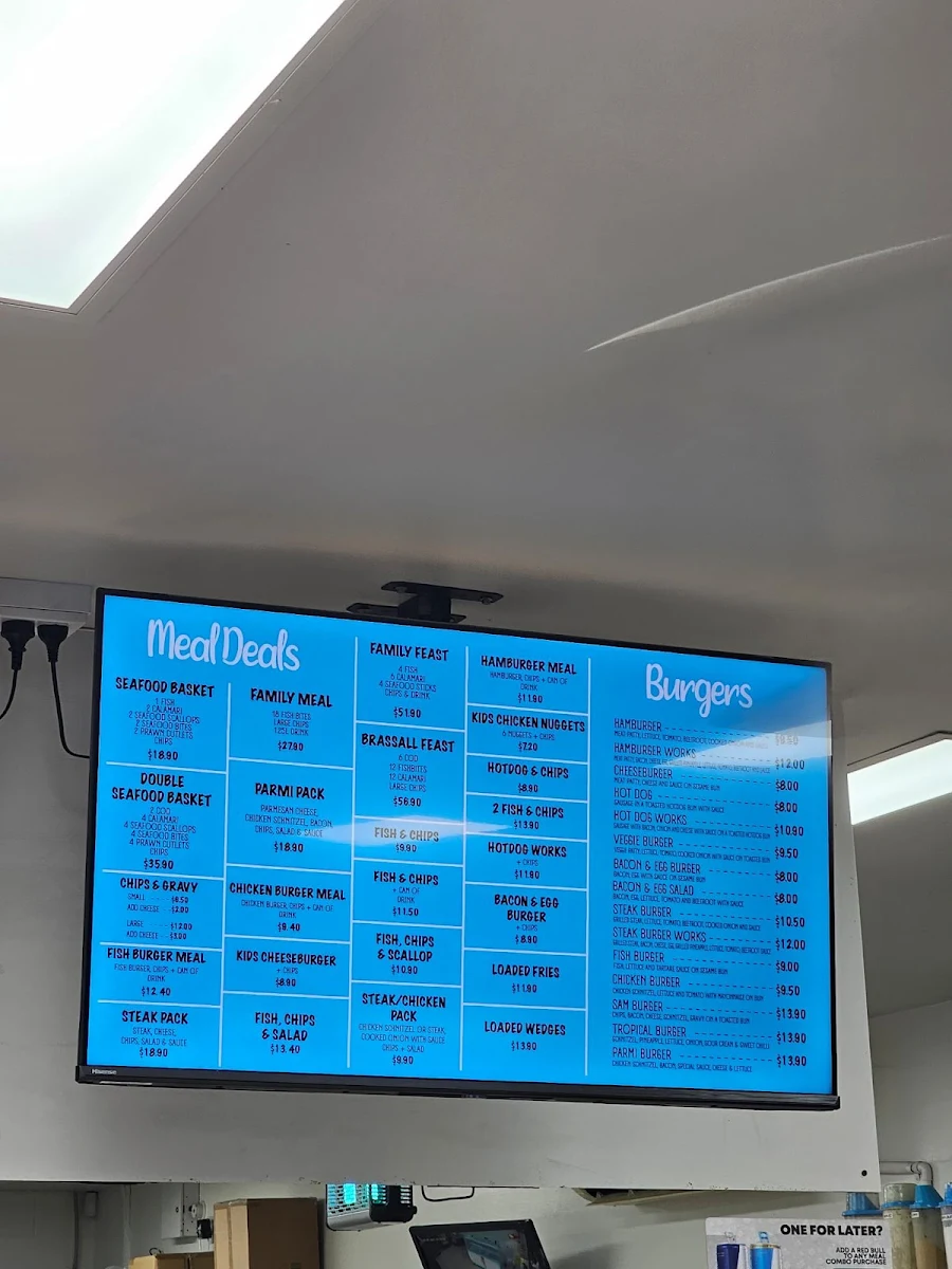 Menu, Brassall Seafood And Takeaway