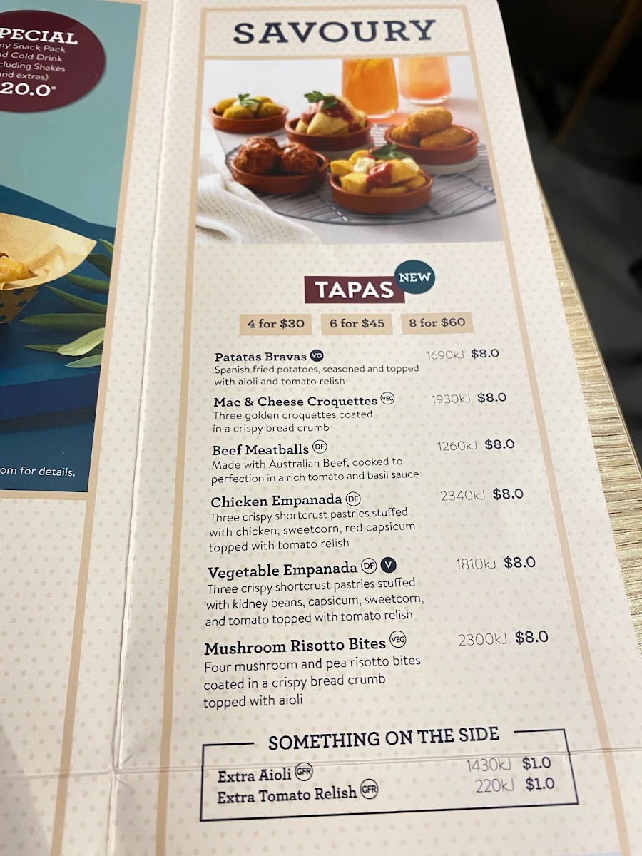 Menu, San Churro Miranda
