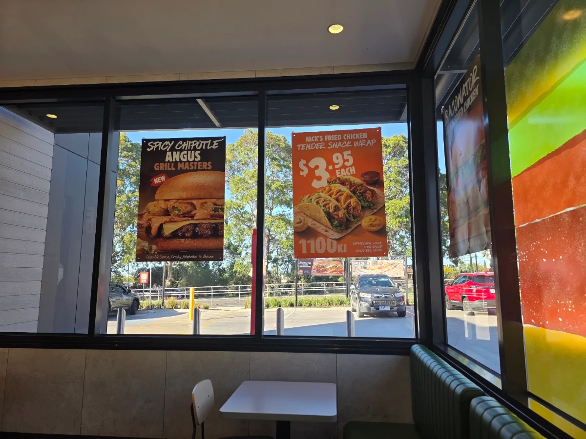Menu, Hungry Jack's Burgers Beaconsfield