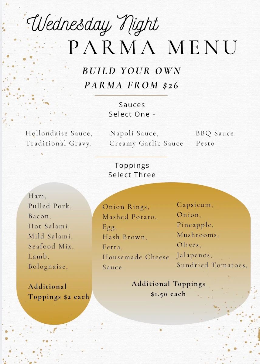 Menu, A One Catering company
