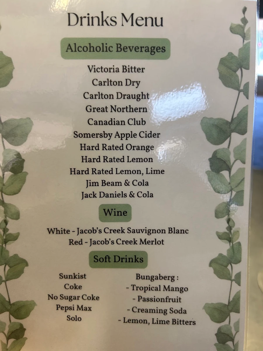 Menu, A One Catering company