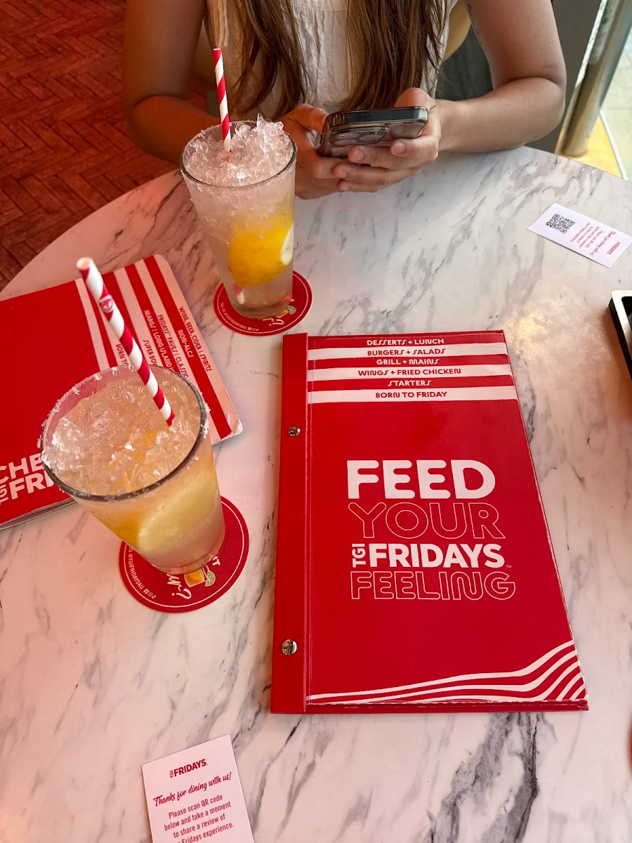 Menu, TGI Fridays Surfers Paradise