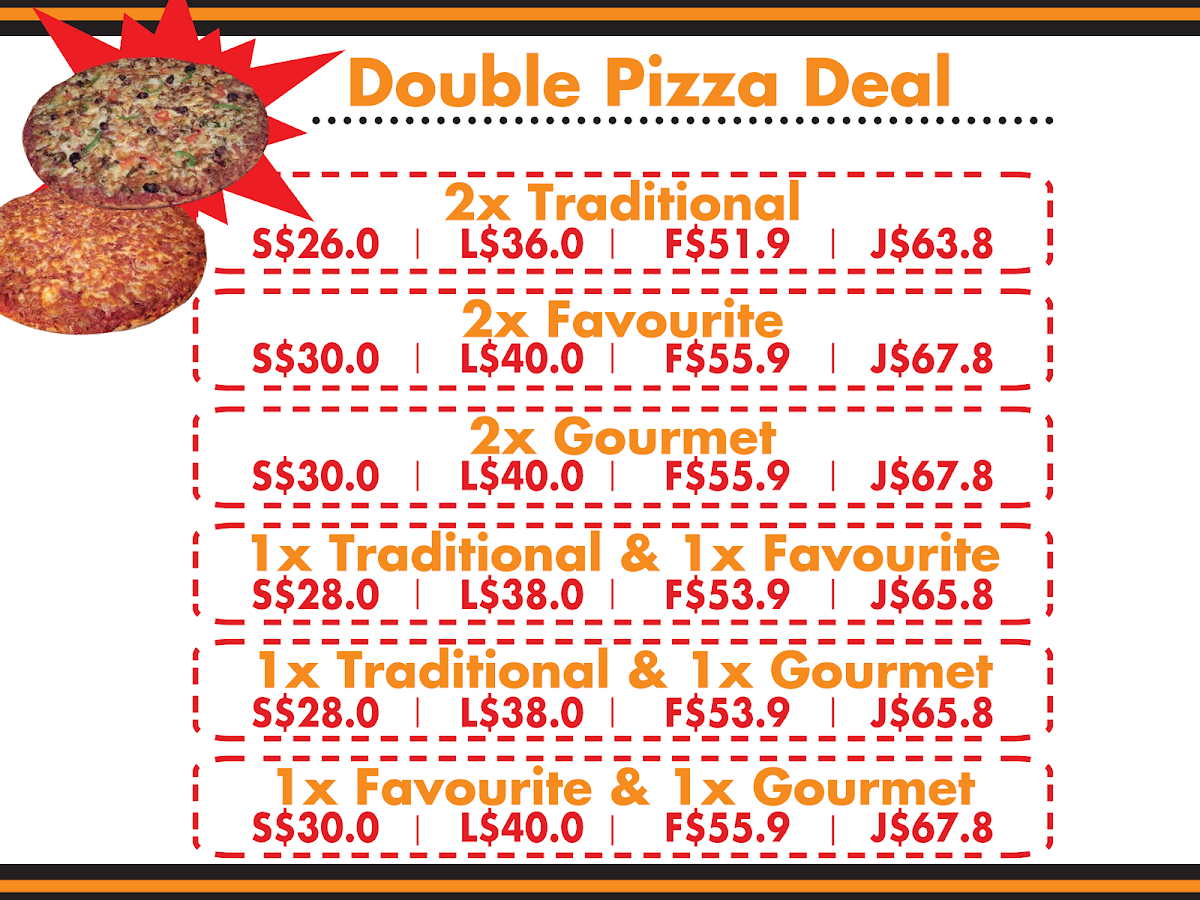 Menu, Pappy's Pizza Morphett Vale