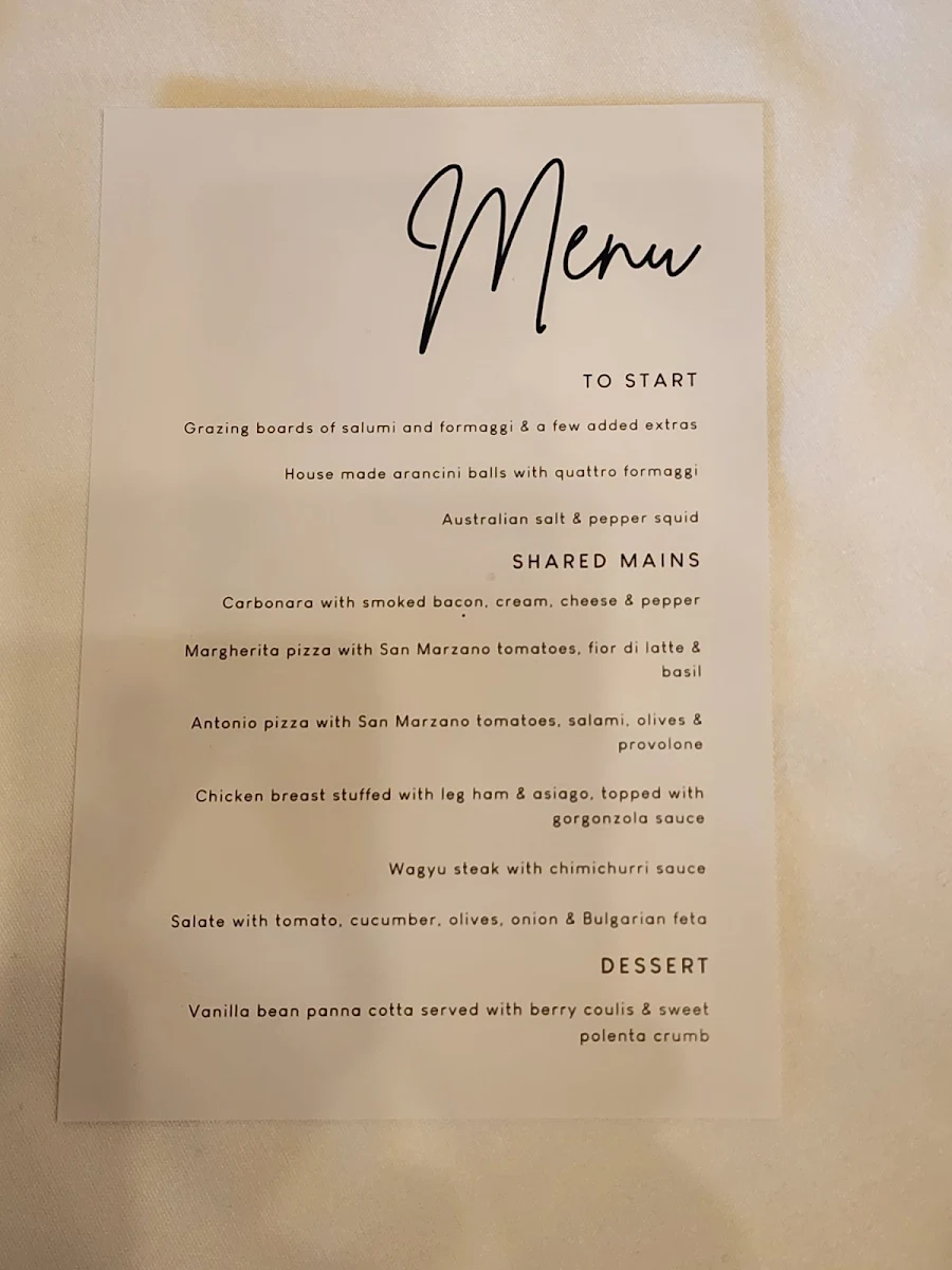 Menu, Sneaky's Restaurant