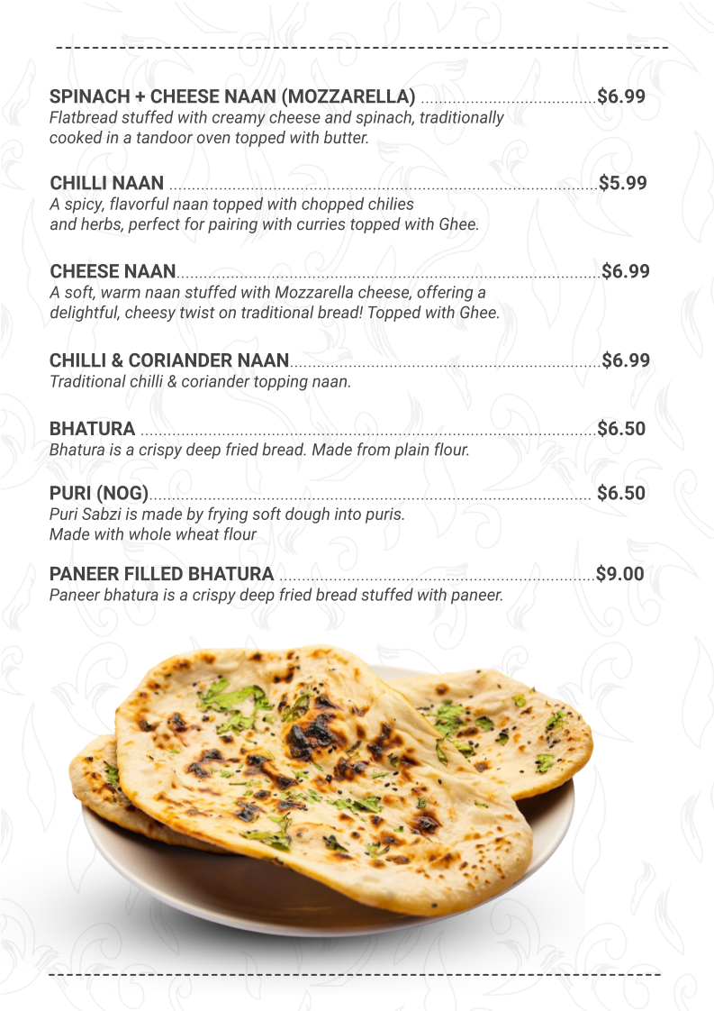 Menu, Amritsar Sweets & Chaat