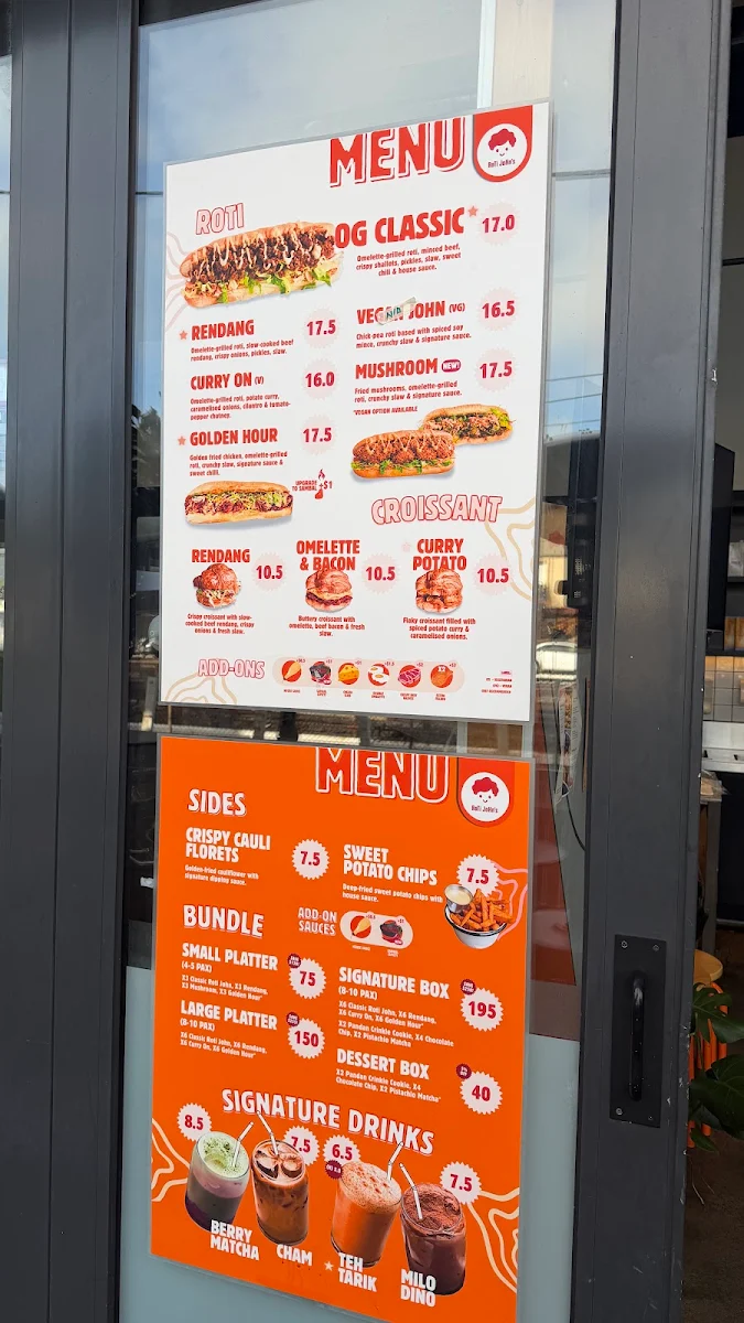 Menu, Roti John's - Kuih & Kopi