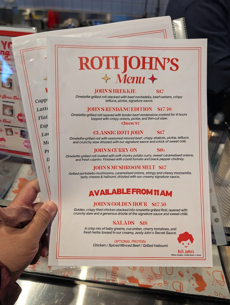 Menu, Roti John's - Kuih & Kopi