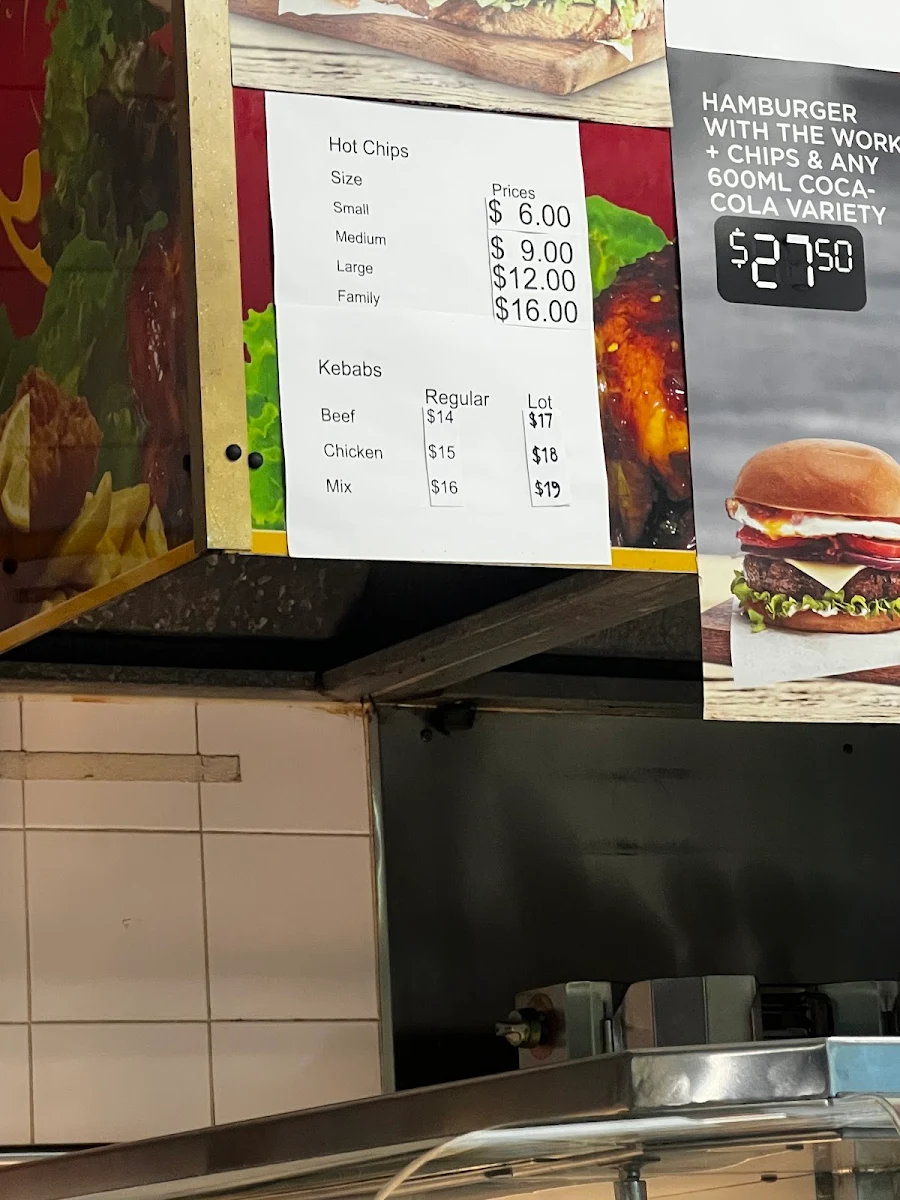 Menu, Raby Kebab Takeaway