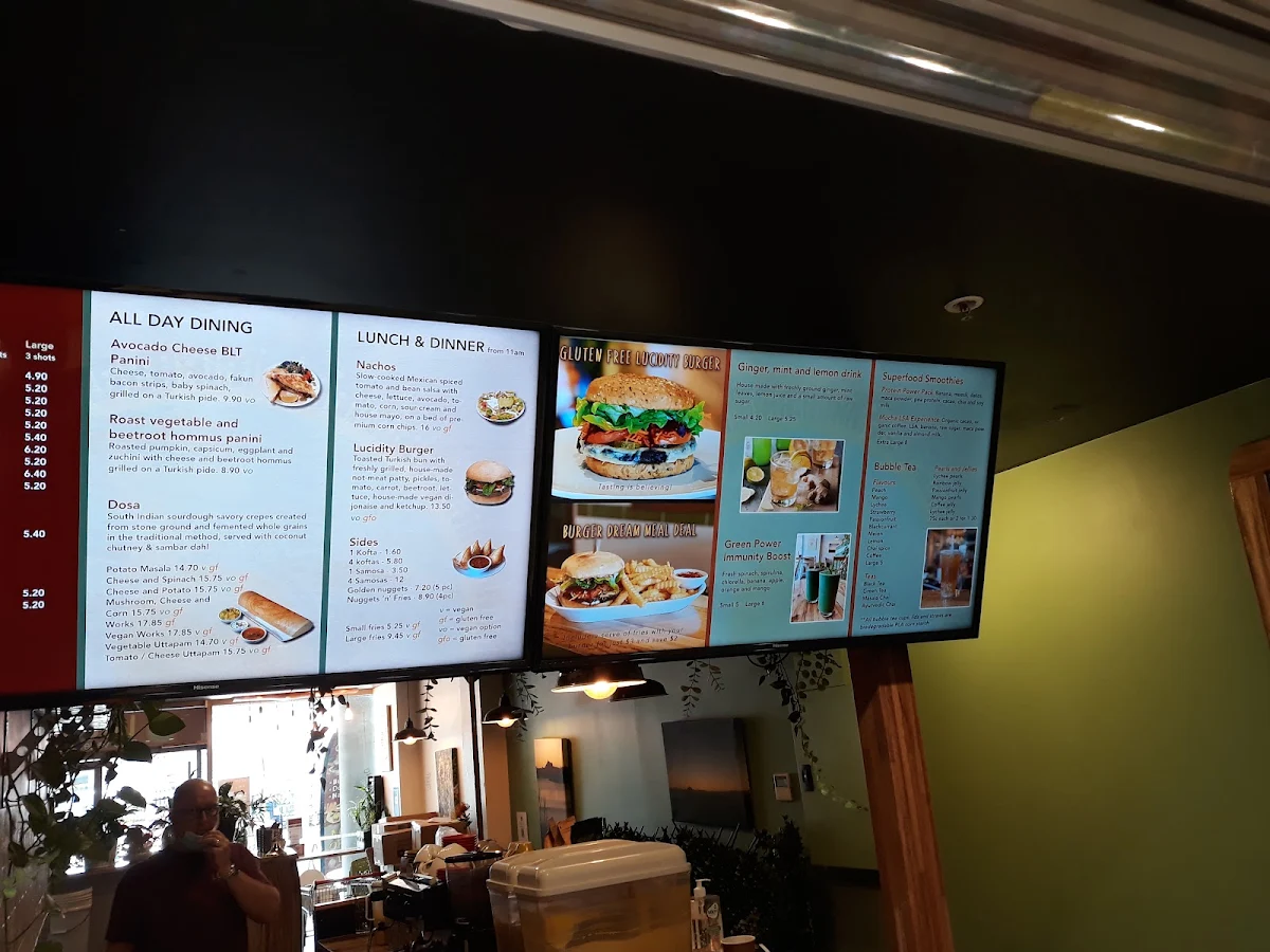 Menu, Lucid Pure Vegetarian
