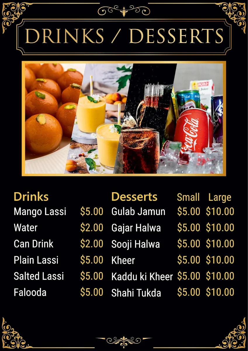 Menu, Jannat Indian Restaurant- By Top in Town