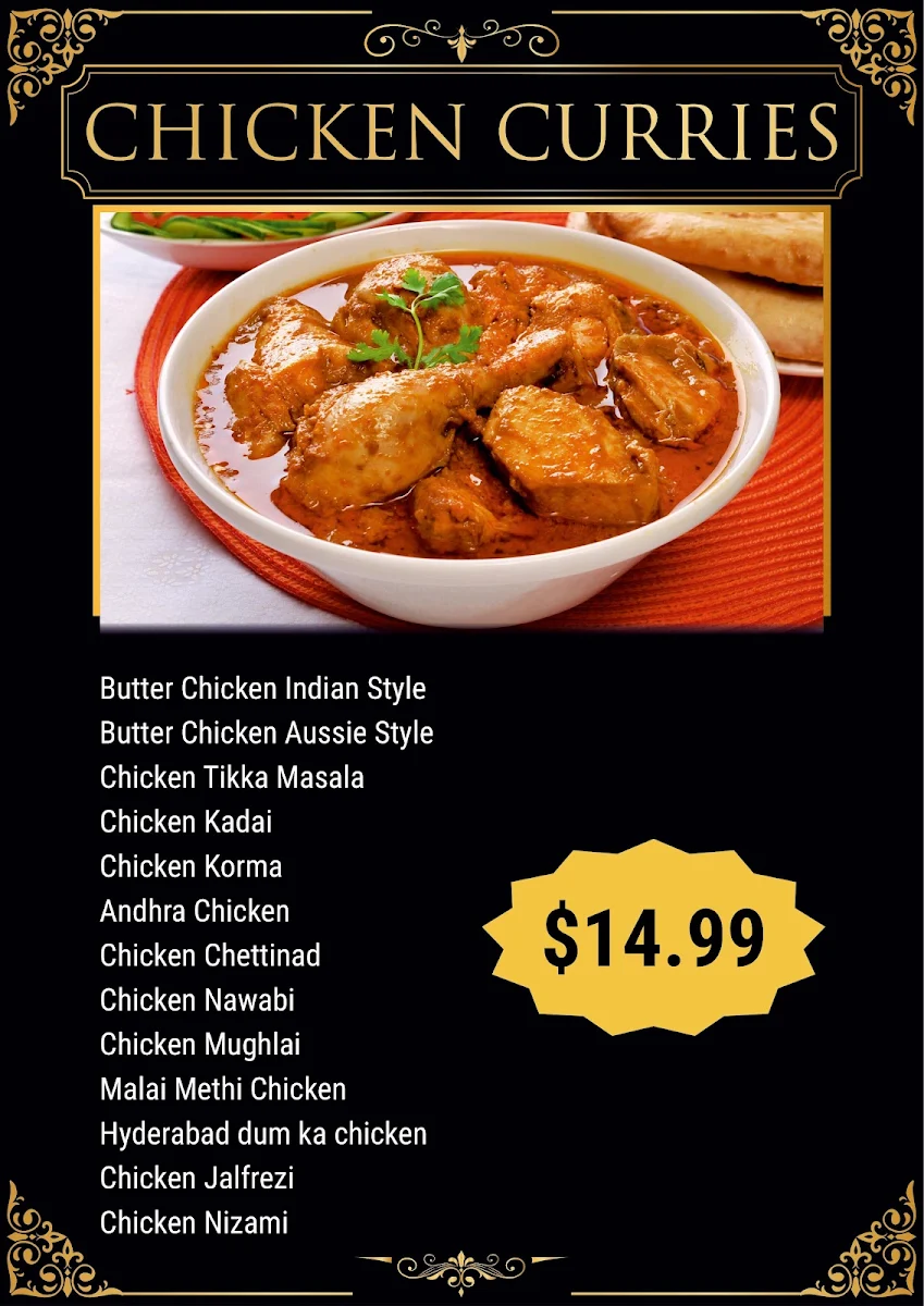 Menu, Jannat Indian Restaurant- By Top in Town