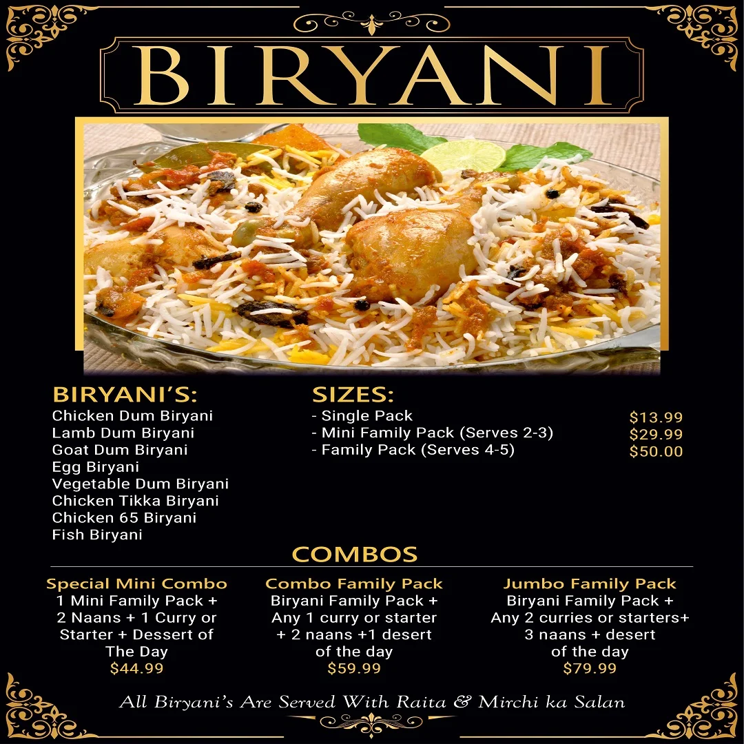 Menu, Jannat Indian Restaurant- By Top in Town