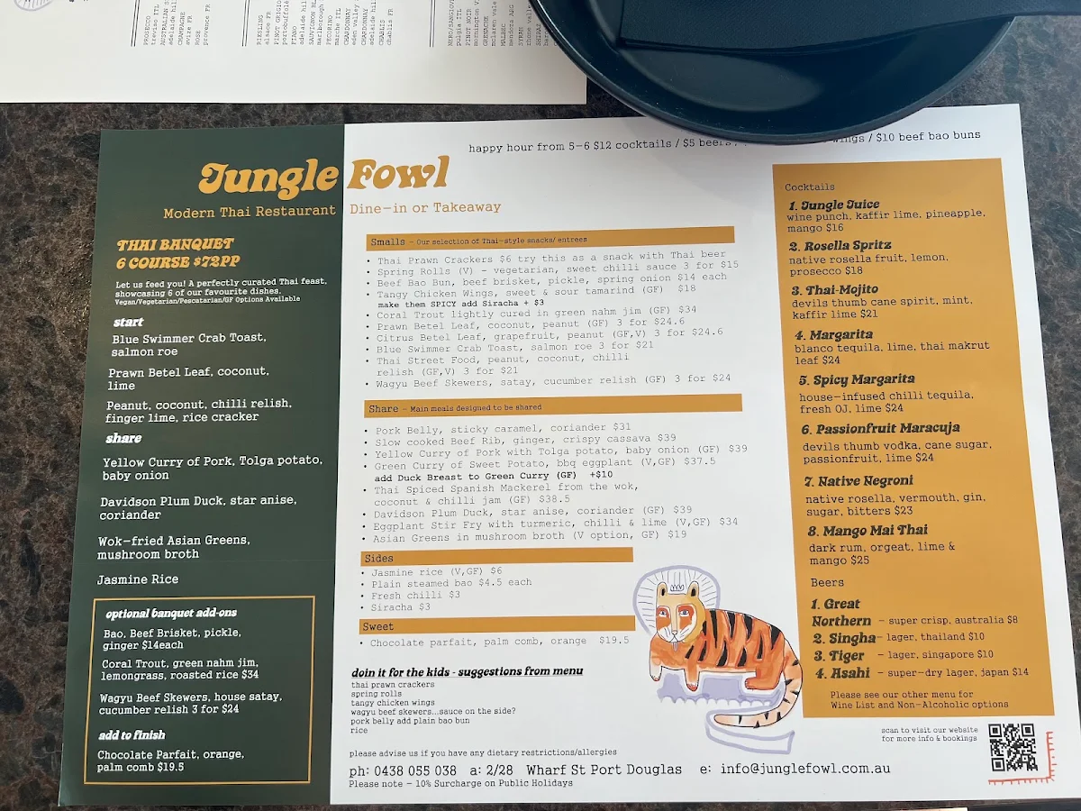 Menu, Jungle Fowl
