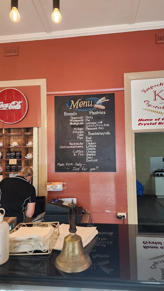 Menu, Kupsch Bakery