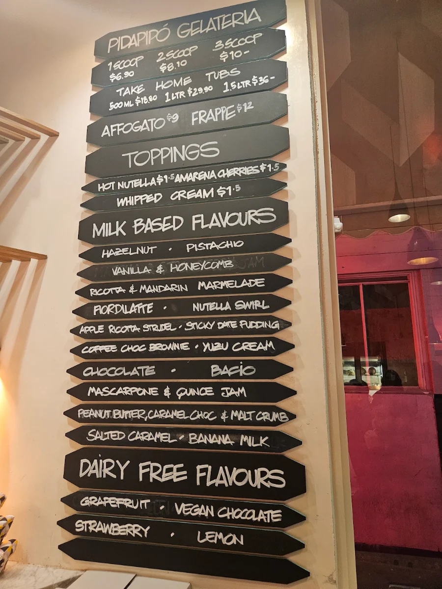 Menu, Pidapipó Carlton