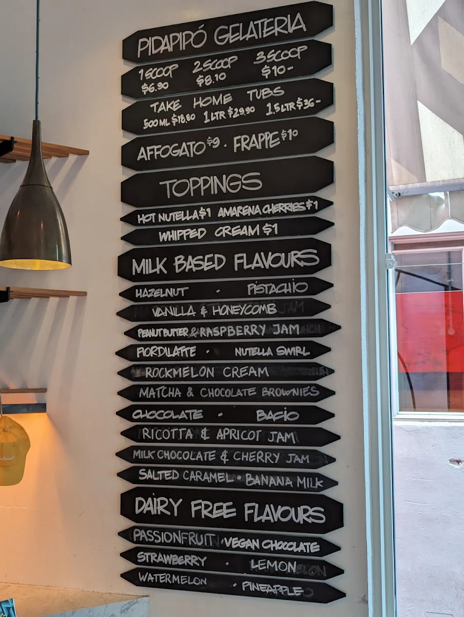 Menu, Pidapipó Carlton