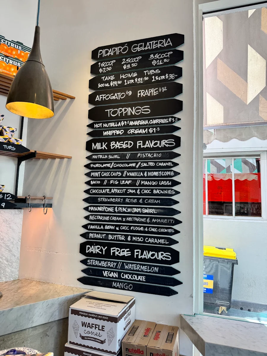 Menu, Pidapipó Carlton