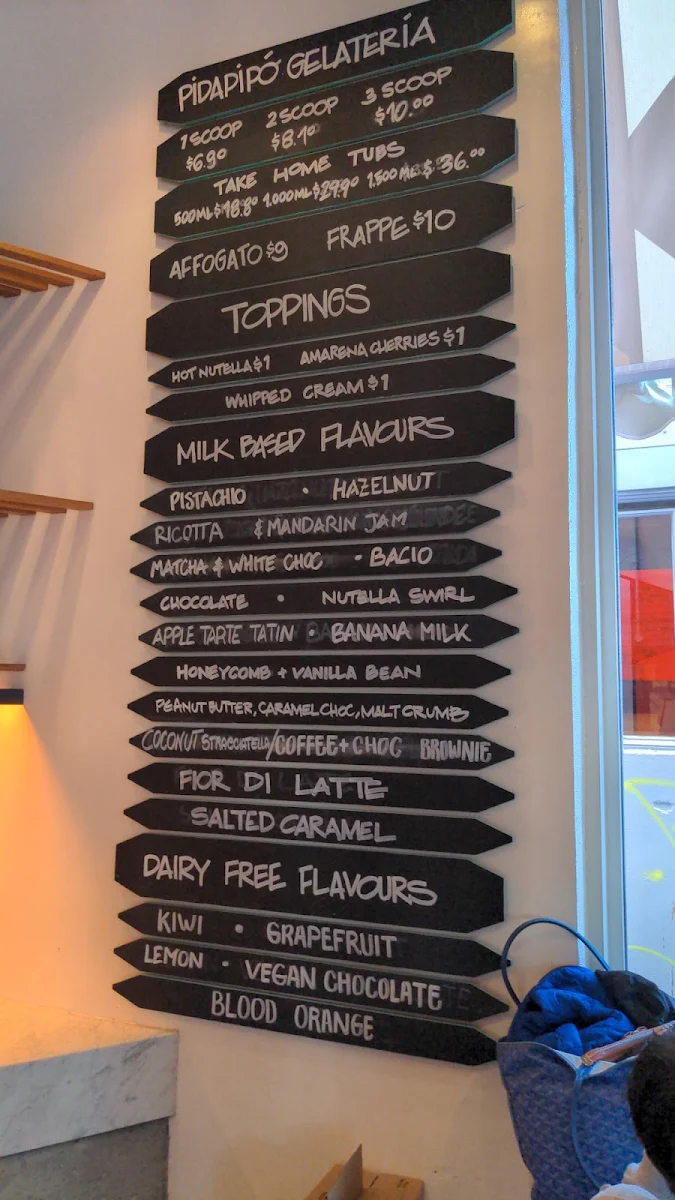 Menu, Pidapipó Carlton