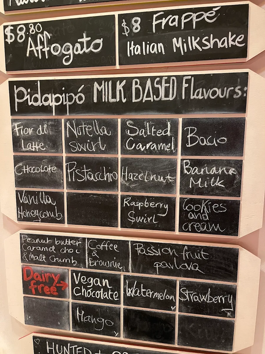 Menu, Pidapipó Carlton