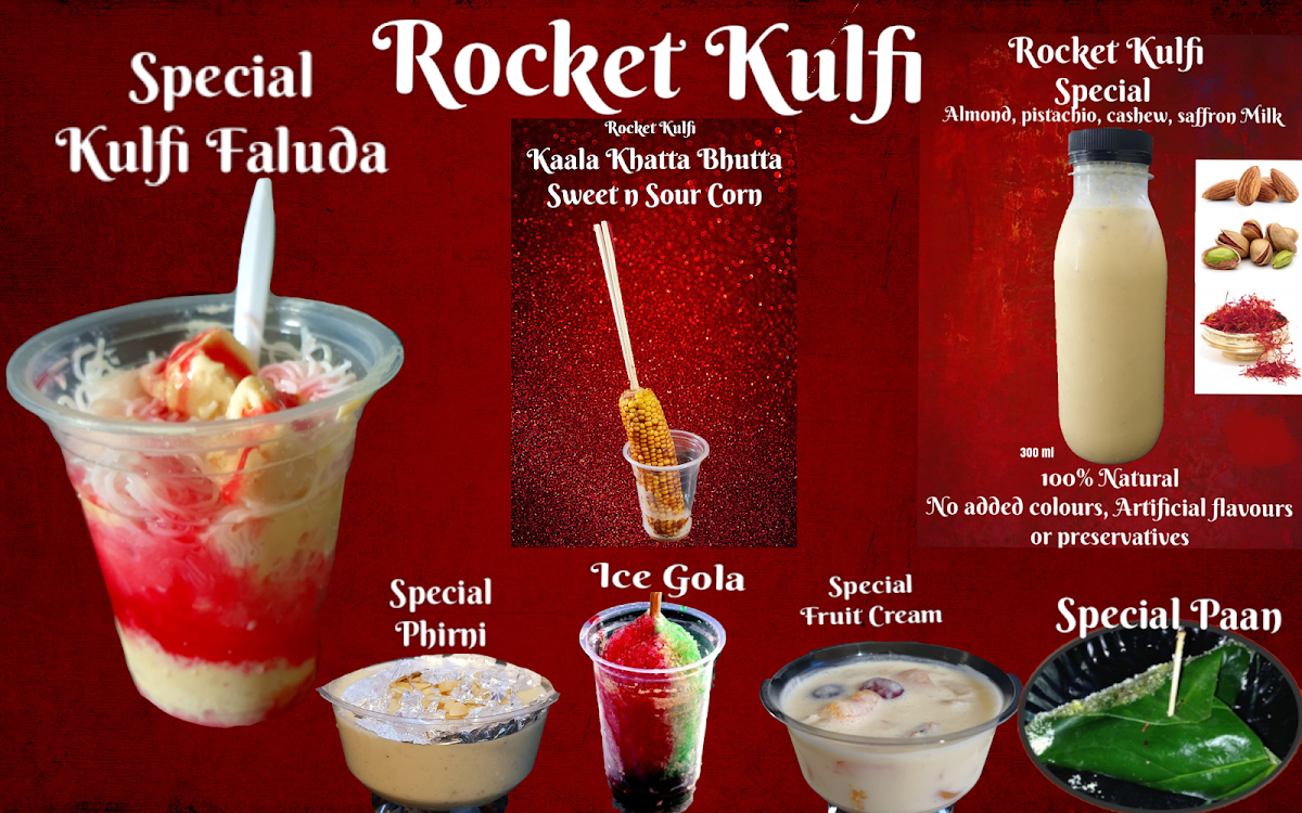 Menu, Rocket Kulfi Harris Park
