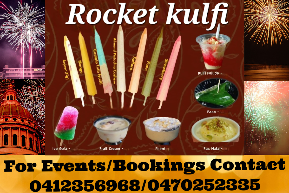 Menu, Rocket Kulfi Harris Park