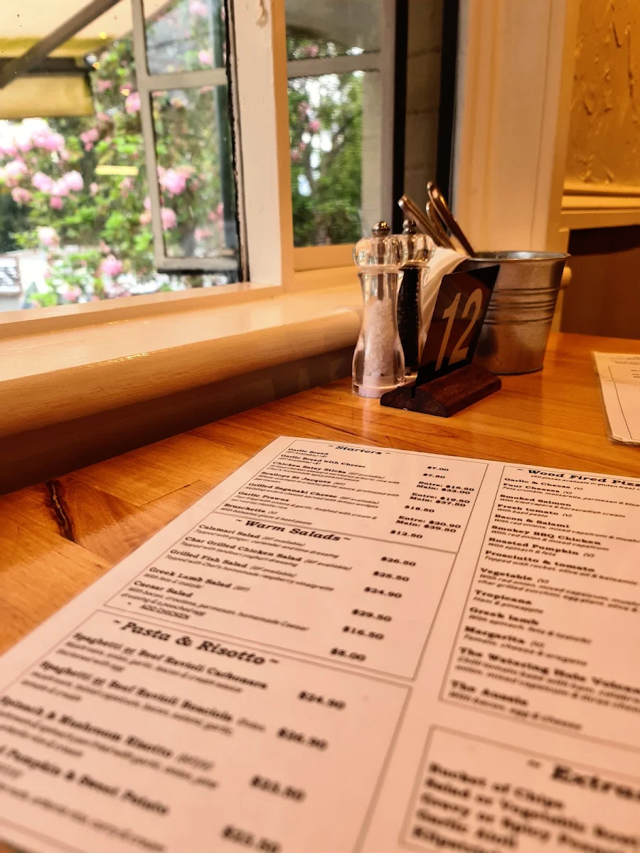 Menu, The Watering Hole Tavern