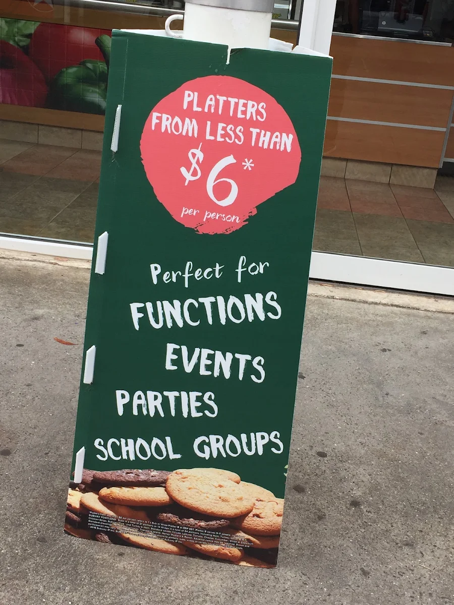 Menu, Subway