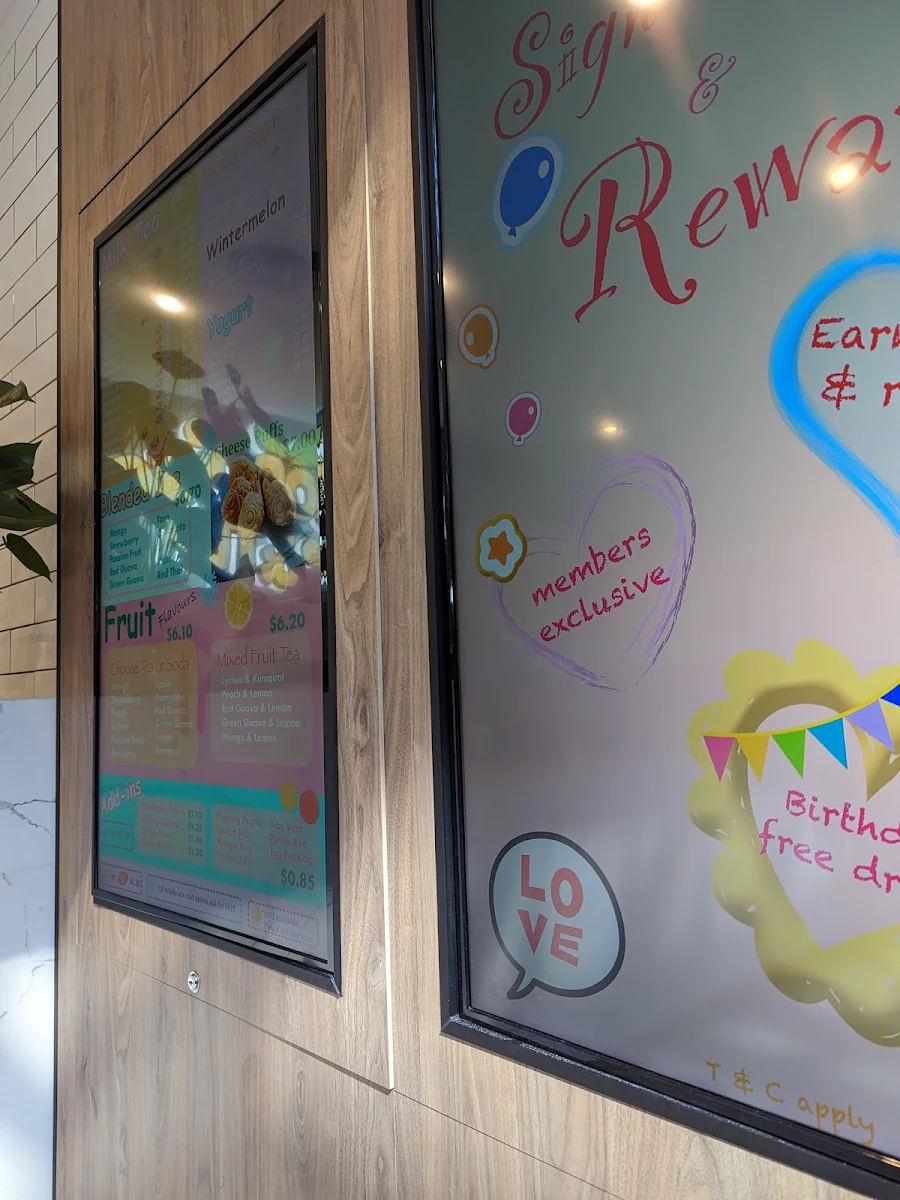 Menu, Popping & Tea Greensborough
