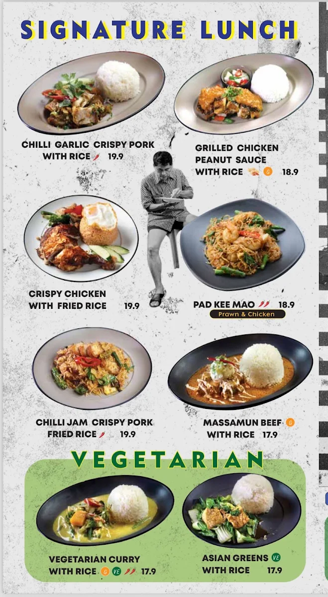 Menu, Kinn Thai Watergardens