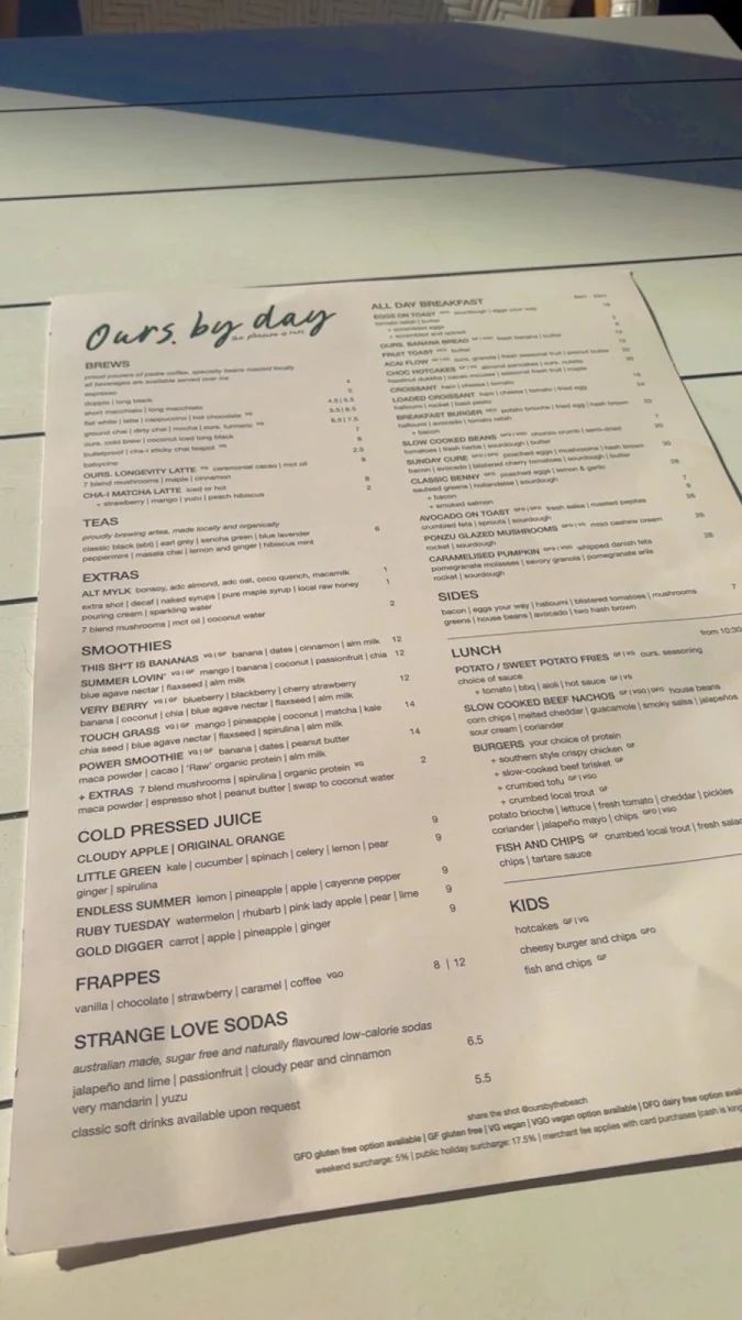 Menu, The Pocket Espresso Bar.