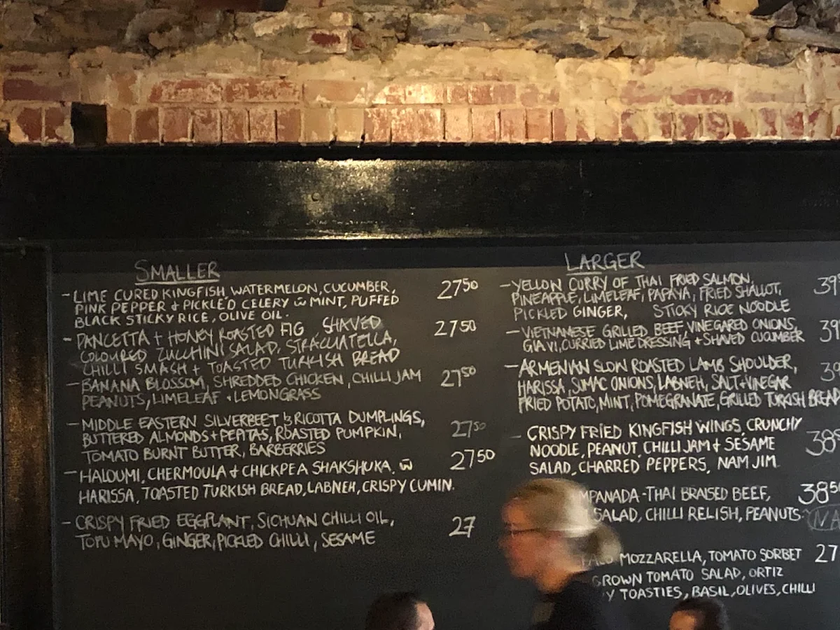 Menu, Peel St