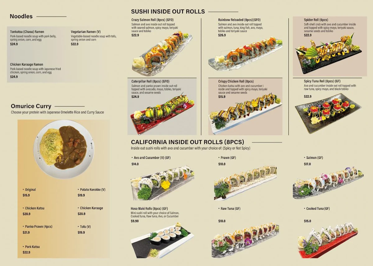 Menu, Taiko on Chapel