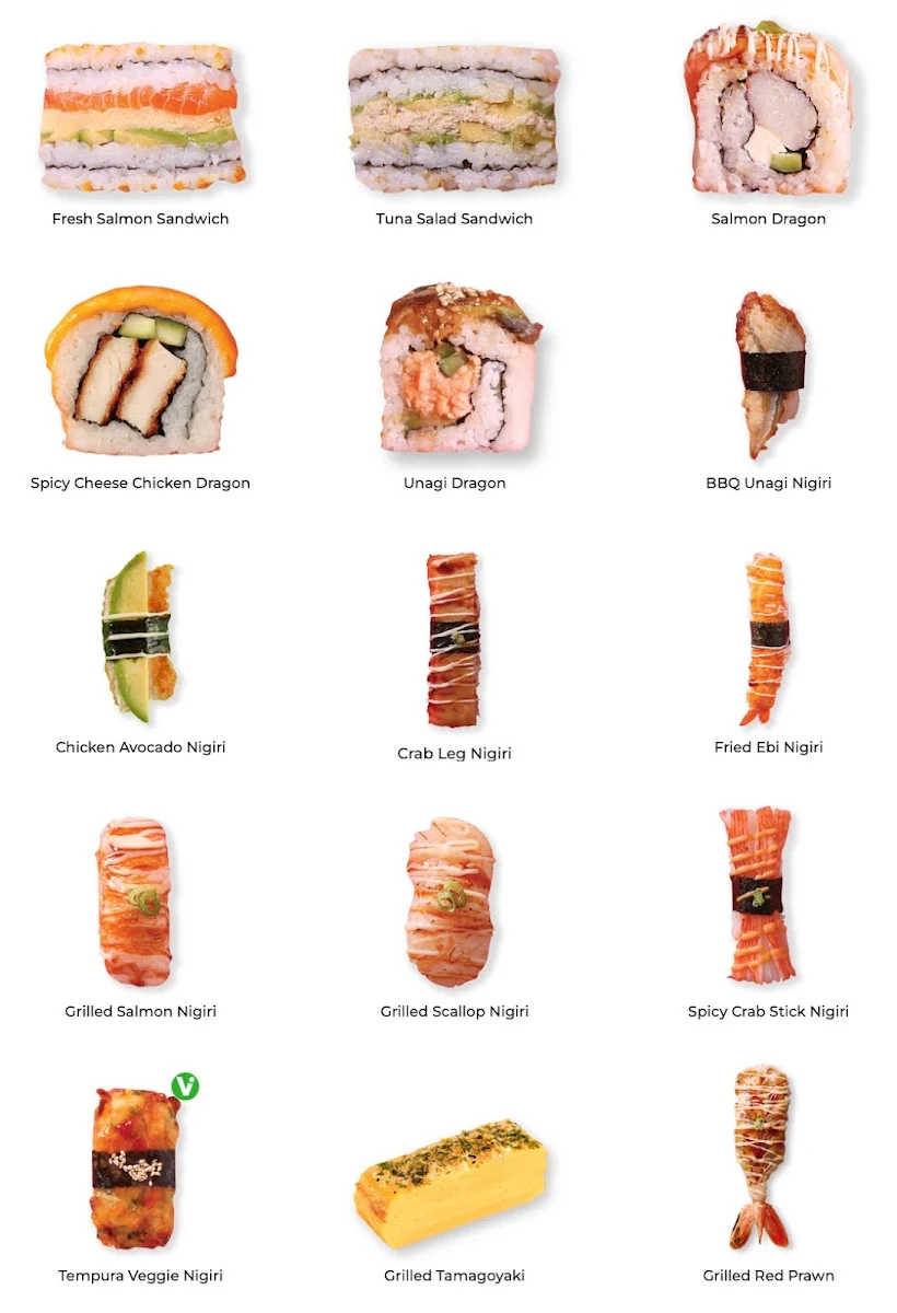 Menu, Sushi Hub Hornsby