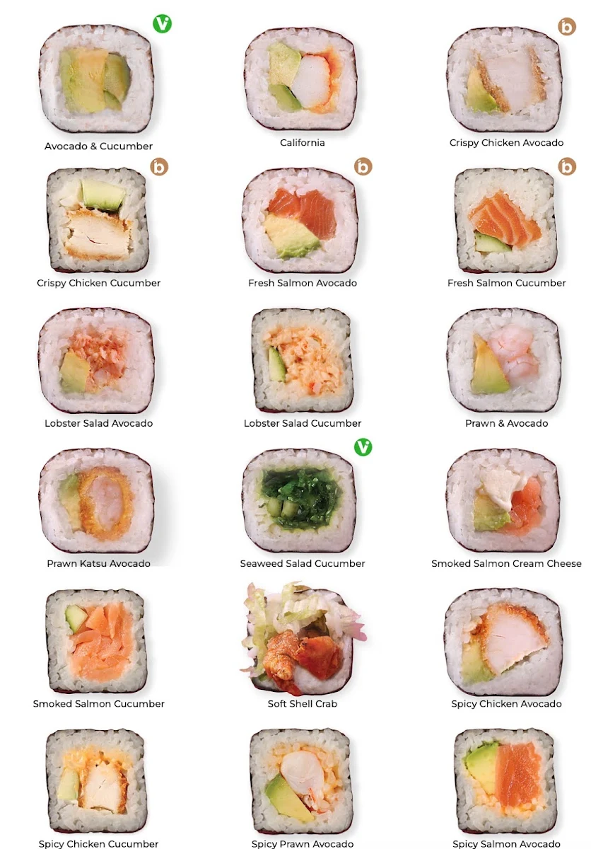 Menu, Sushi Hub Hornsby