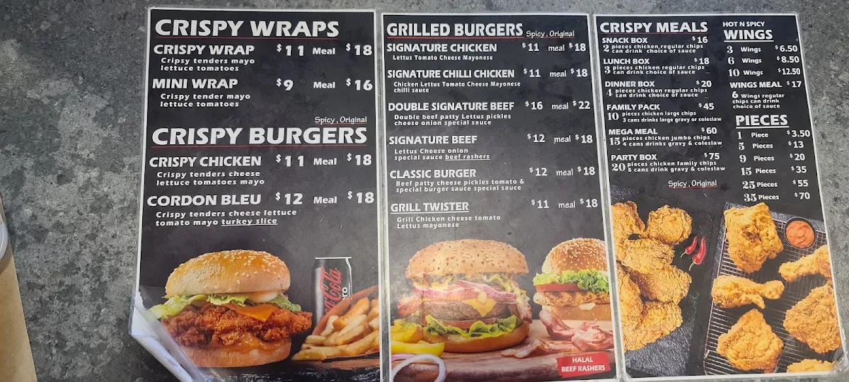 Menu, Extra Crispy - Auburn