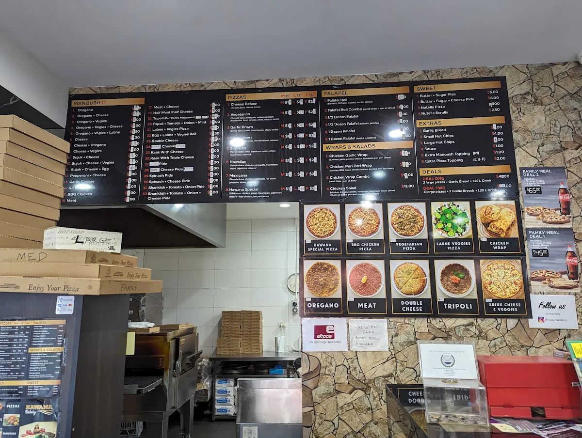 Menu, Hawana Bakery Berala