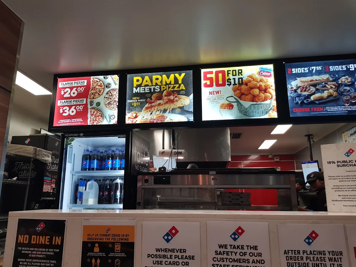 Menu, Domino's Pizza Heidelberg