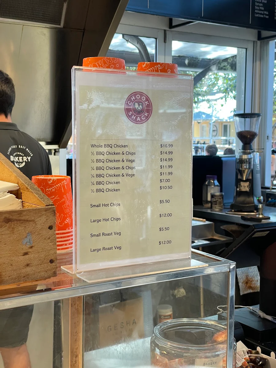 Menu, Rottnest Bakery
