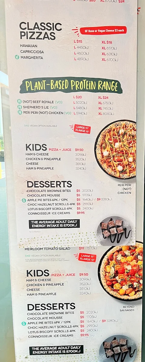 Menu, Crust Pizza Lane Cove