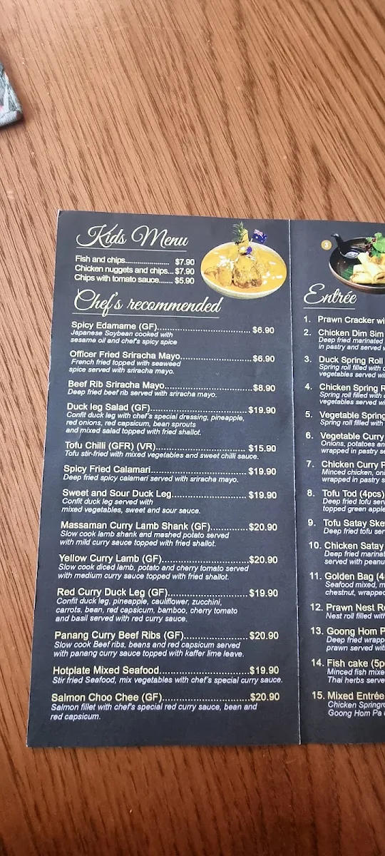 Menu, Thai@Officer