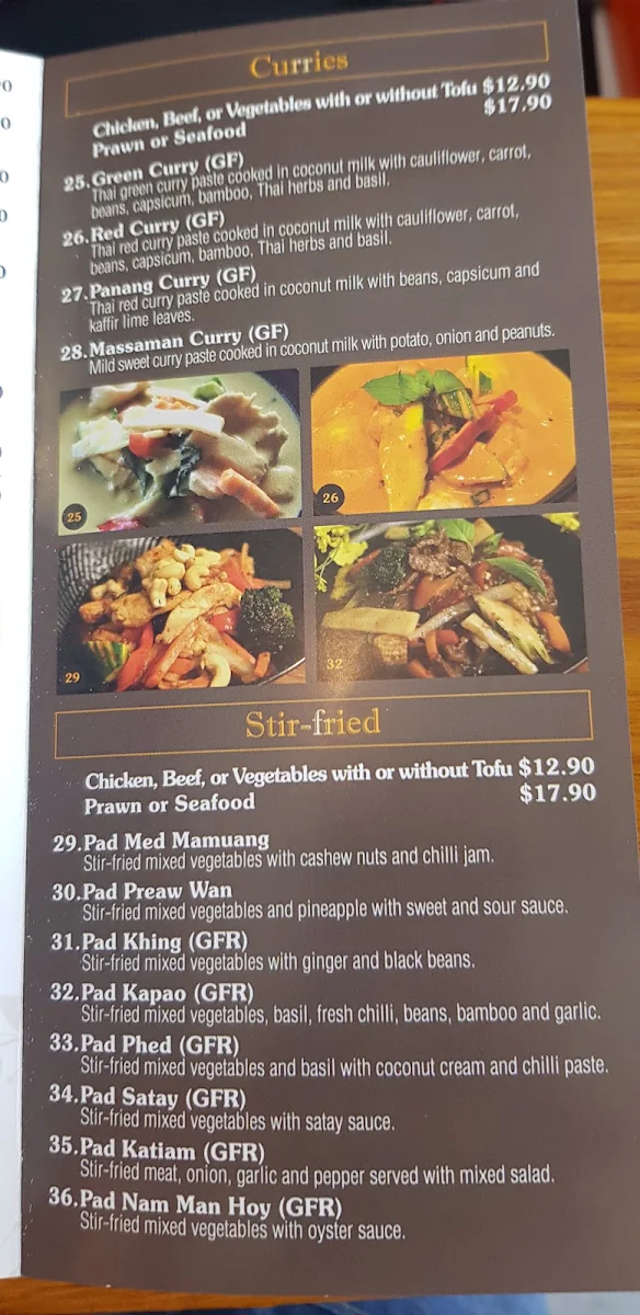 Menu, Thai@Officer