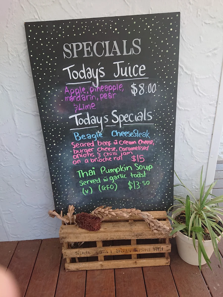 Menu, Fat Beagle Coffee Shop