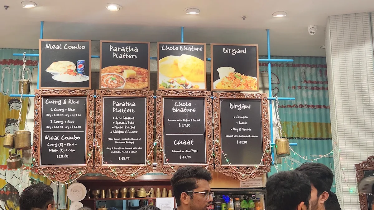 Menu, Maharaja's Indian Cuisine
