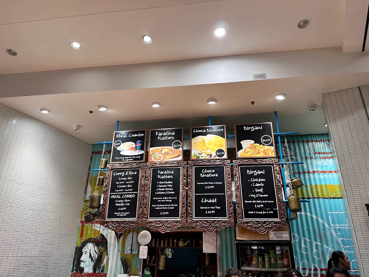 Menu, Maharaja's Indian Cuisine