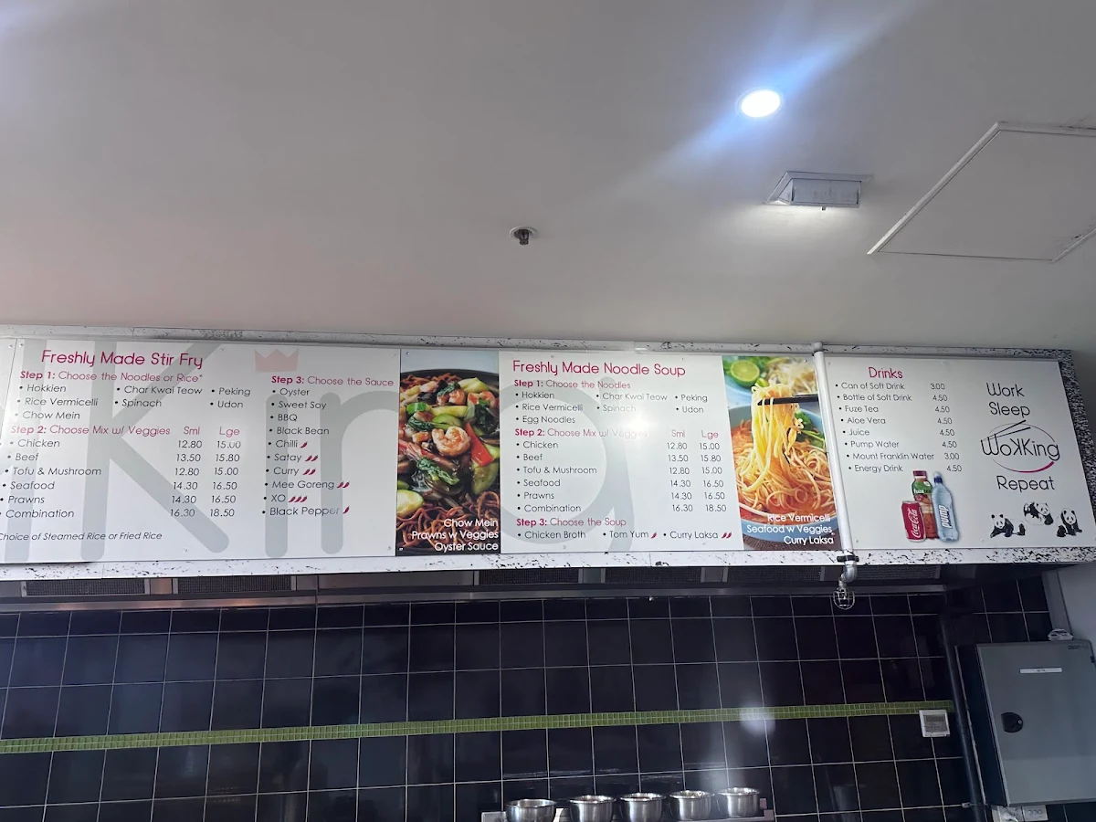 Menu, WokKing